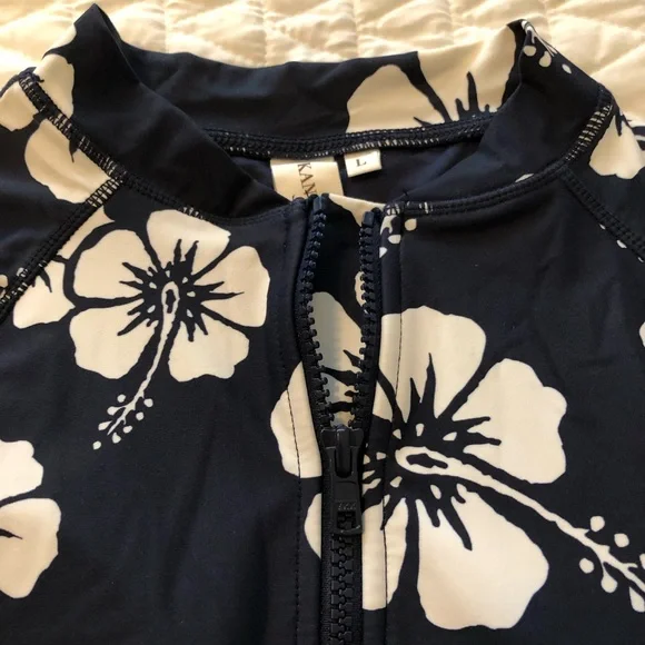 Okanui one piece long sleeve swimsuit surf paddle suit Large rash guard - Picture 11 of 12